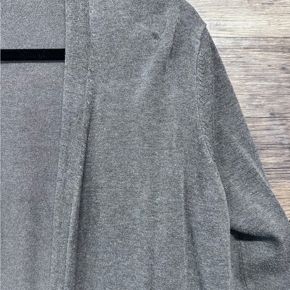 Color Block Gray Open Front Cardigan - Picture 7 of 7